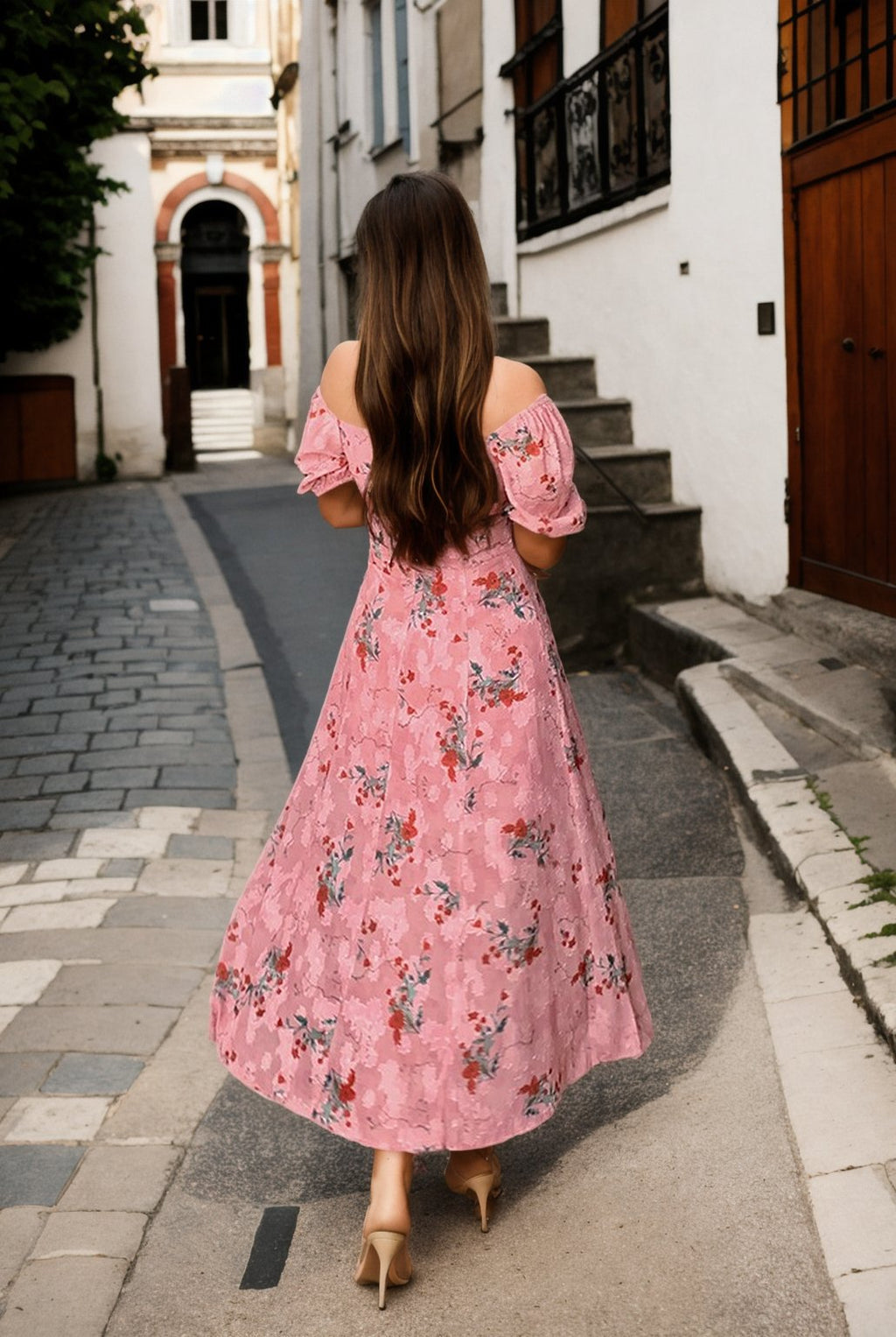 Anaïs Plus Size Pink Floral Dress
