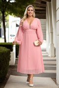 Opal Plus Size Grecian Pleated Cocktail Dress