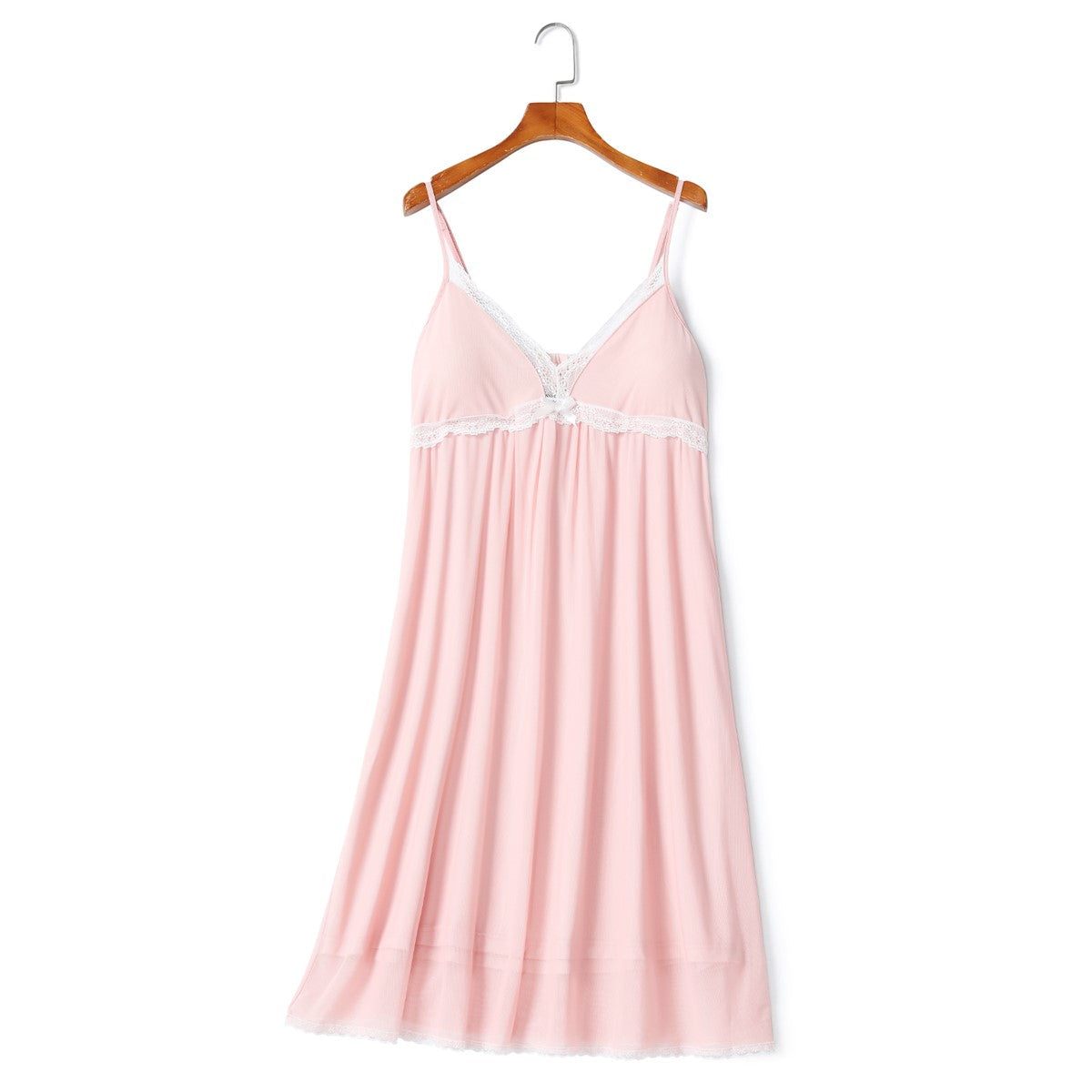 Hallie Plus Size Pink Lingerie Dress with Bra Pads