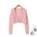 Plus Size Bubblegum Pink Crop Knit Cardigan