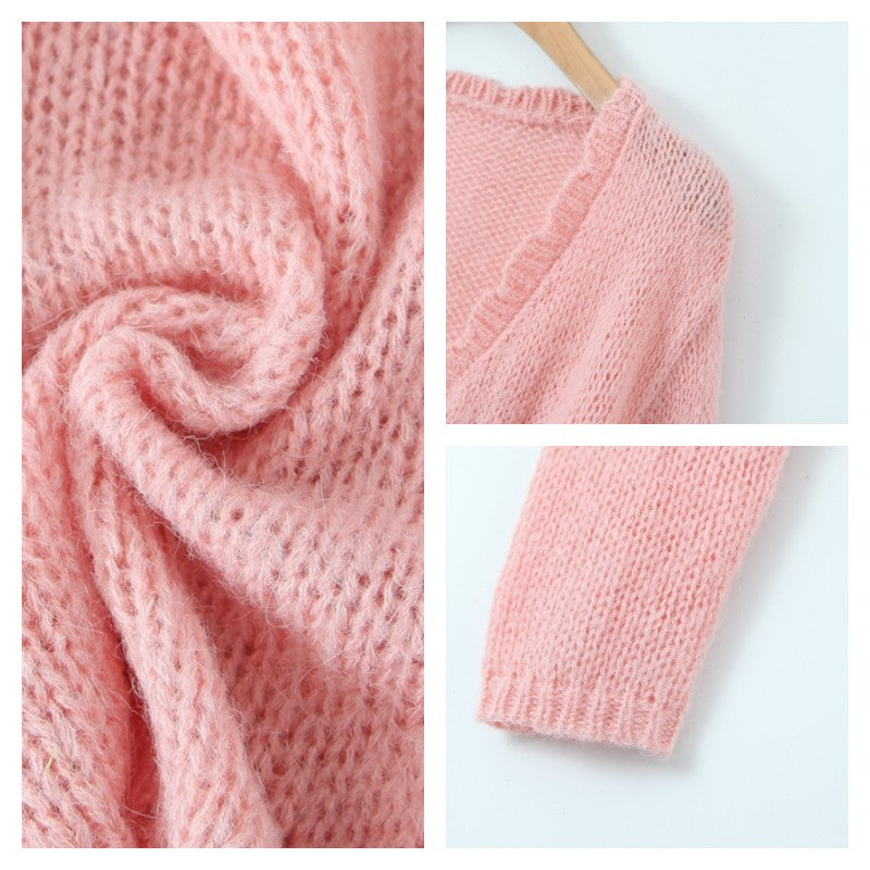 Plus Size Bubblegum Pink Crop Knit Cardigan