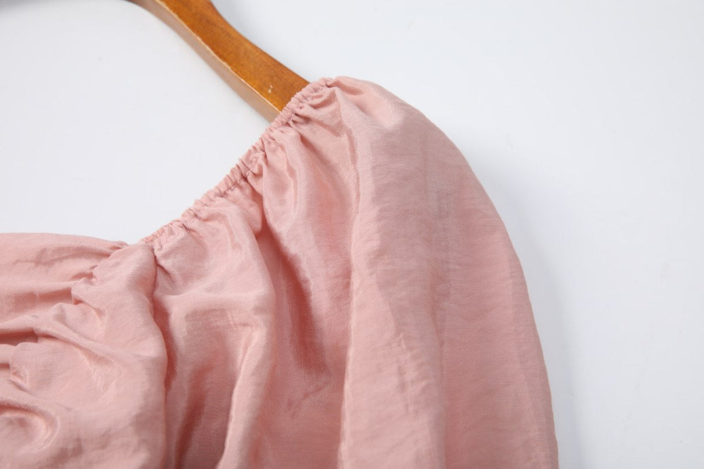 Plus Size Pink Rose Corsage Vintage Top