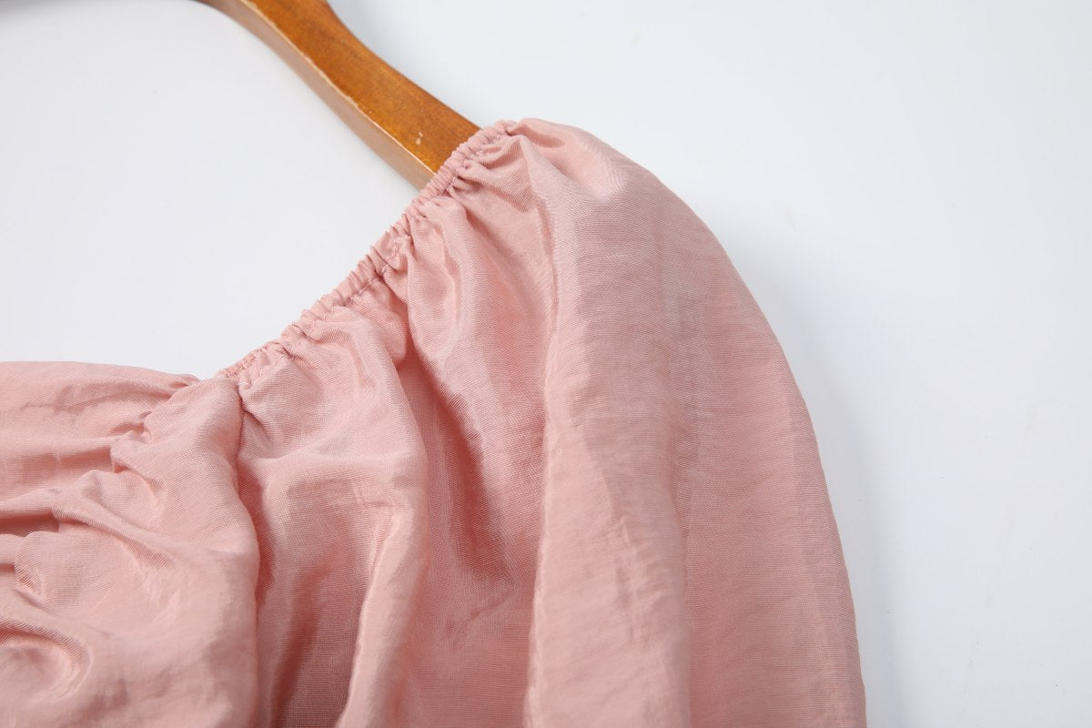 Plus Size Pink Rose Corsage Vintage Top