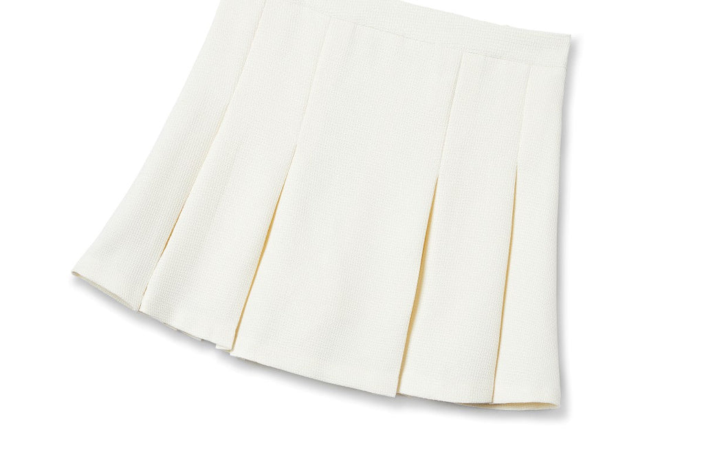 Plus Size Pleat Mini Skirt