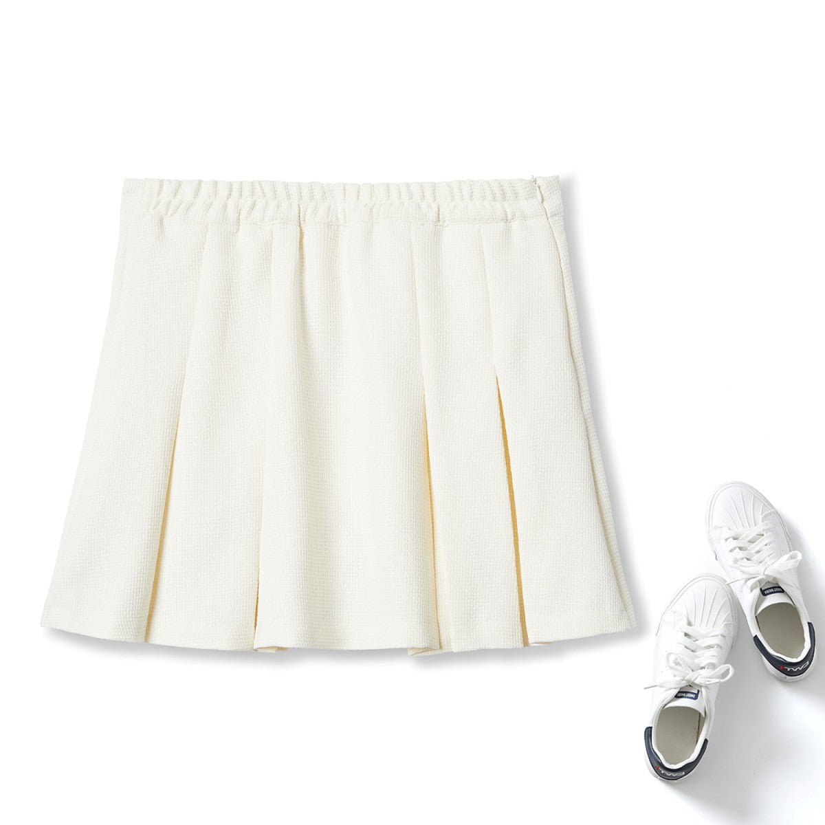 Plus Size Pleat Mini Skirt
