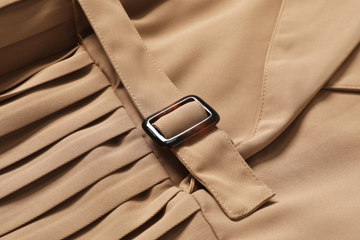Lucille Plus Size Pleat Shirt Dress