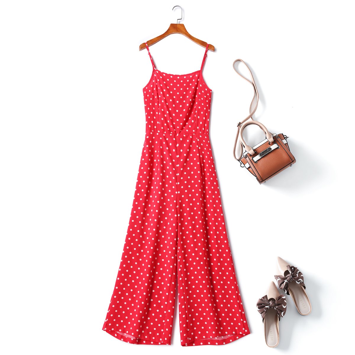 Aster Plus Size Polka Dots Jumpsuit