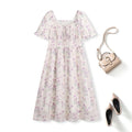 Plus Size Purple Flowers Dress
