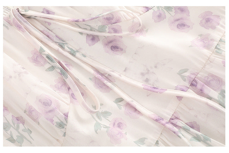 Plus Size Purple Flowers Dress