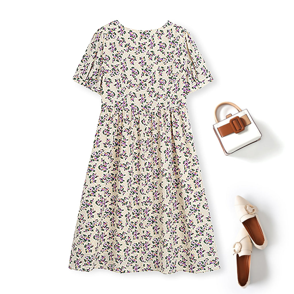Plus Size Purple Floral Wrap Dress