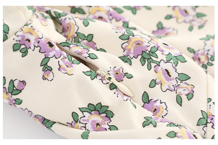 Plus Size Purple Floral Wrap Dress