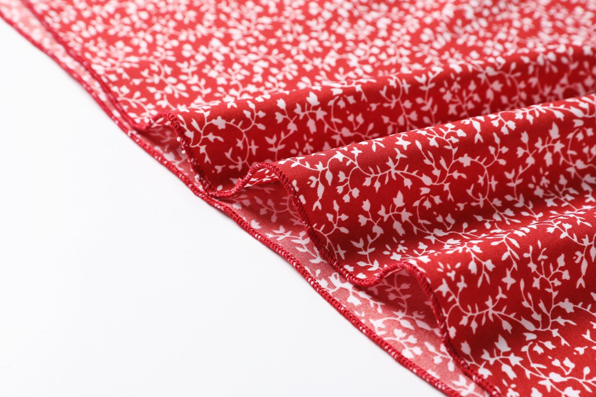 Avril Plus Size Red Ditsy Floral Wrap Dress