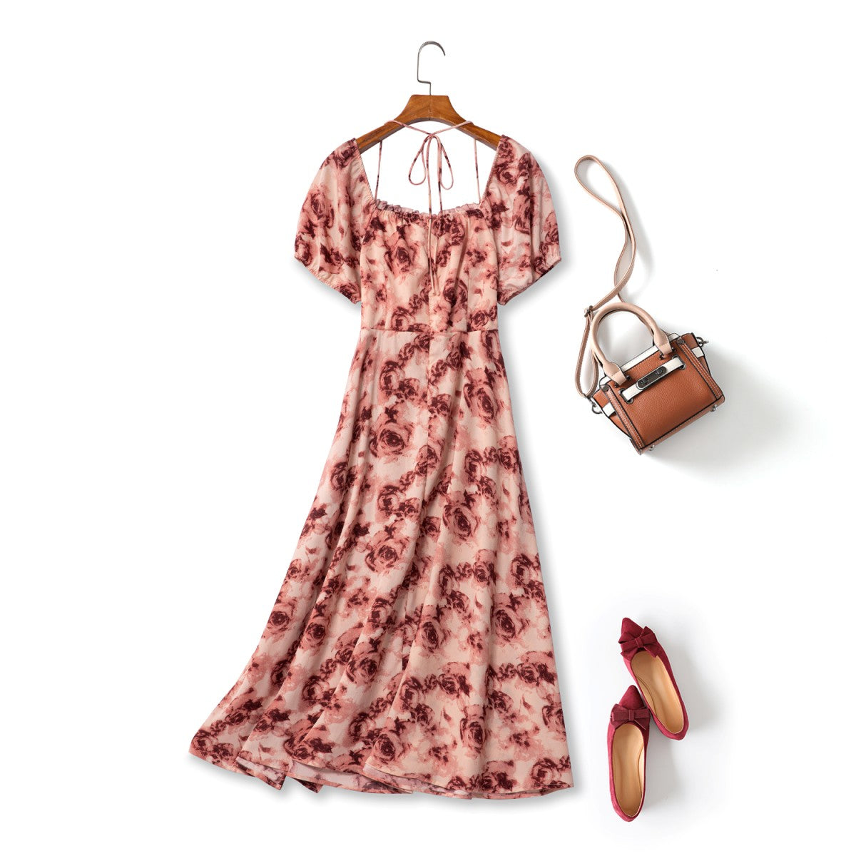 Alora Plus Size Red Floral Dress