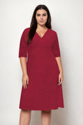Audrey Plus Size Red Lace Dress