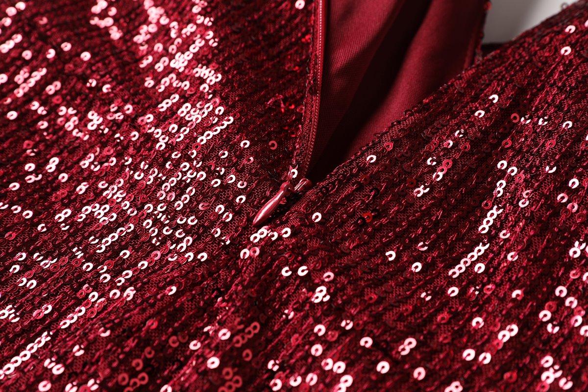 Plus Size Red Sequin Gown