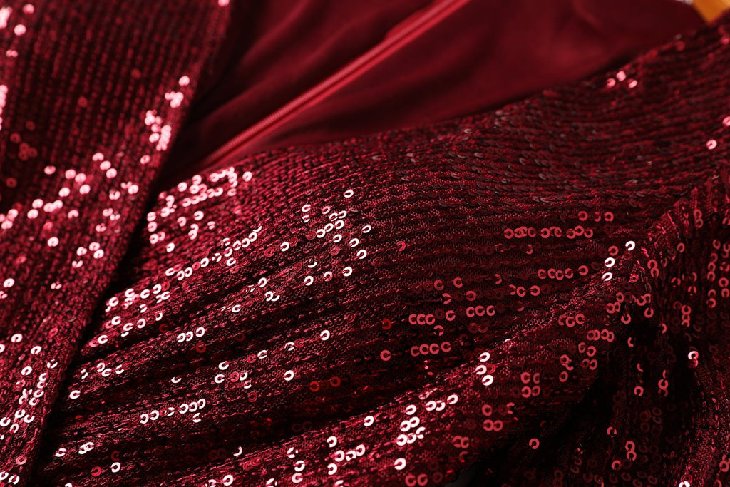 Plus Size Red Sequin Gown