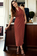 Elouise Plus Size Polka Dots Vintage Halter Dress