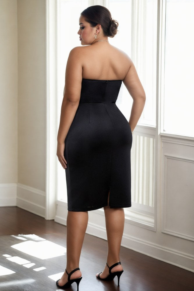 Kai Plus Size Ribbon Tube Dress