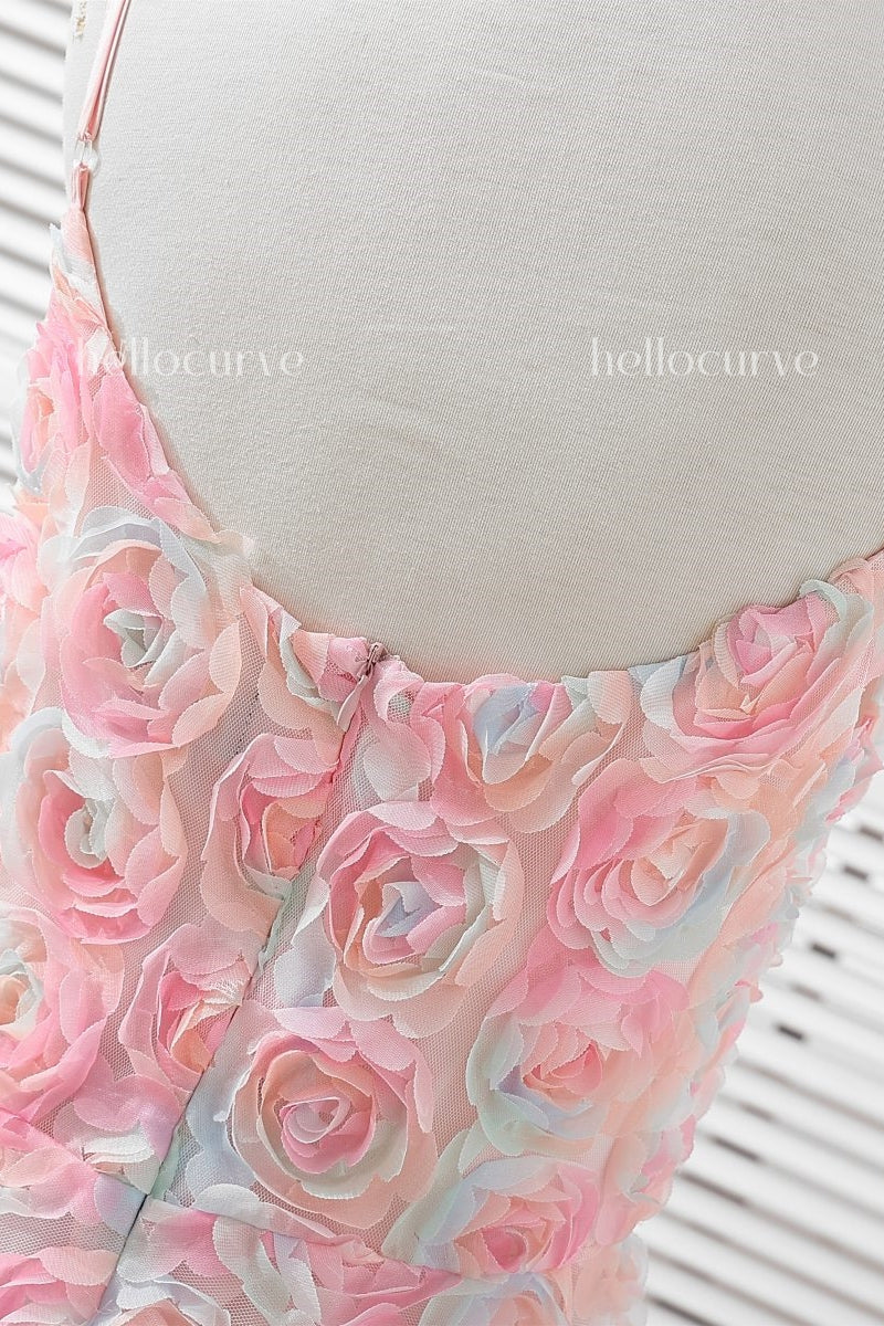Jobelle Plus Size Roses Semi Formal Dress