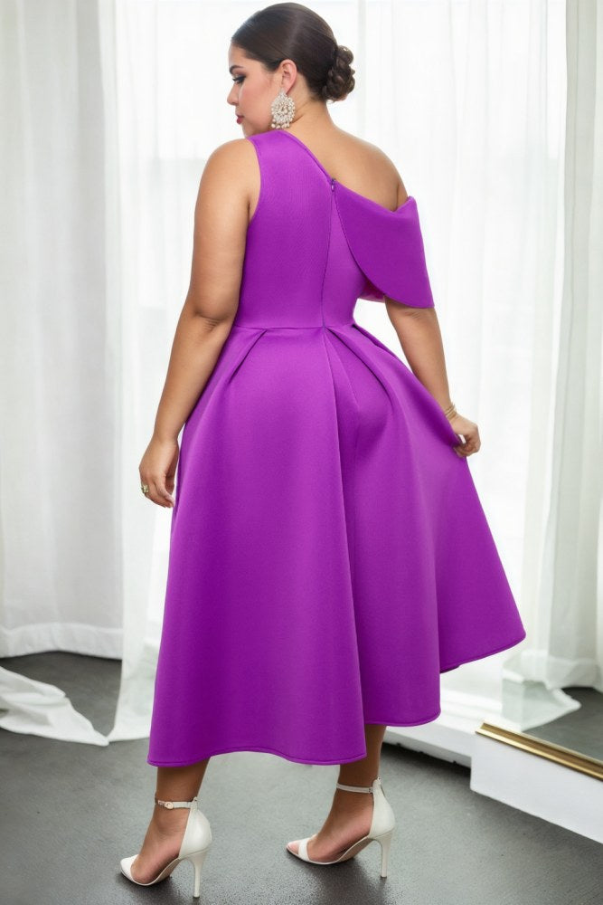 Etta Plus Size Royal Purple Cocktail Dress