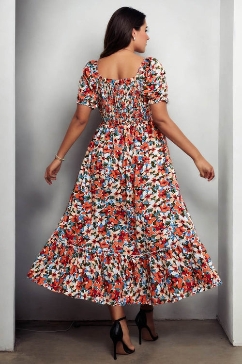 Birdie Plus Size Scrunch Floral Dress