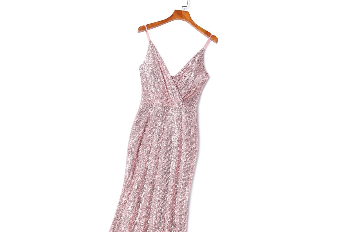 Plus Size Sequin Sleeveless Gown