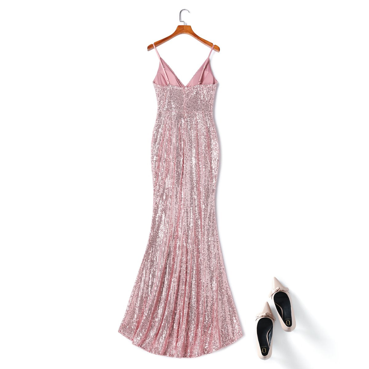 Plus Size Sequin Sleeveless Gown