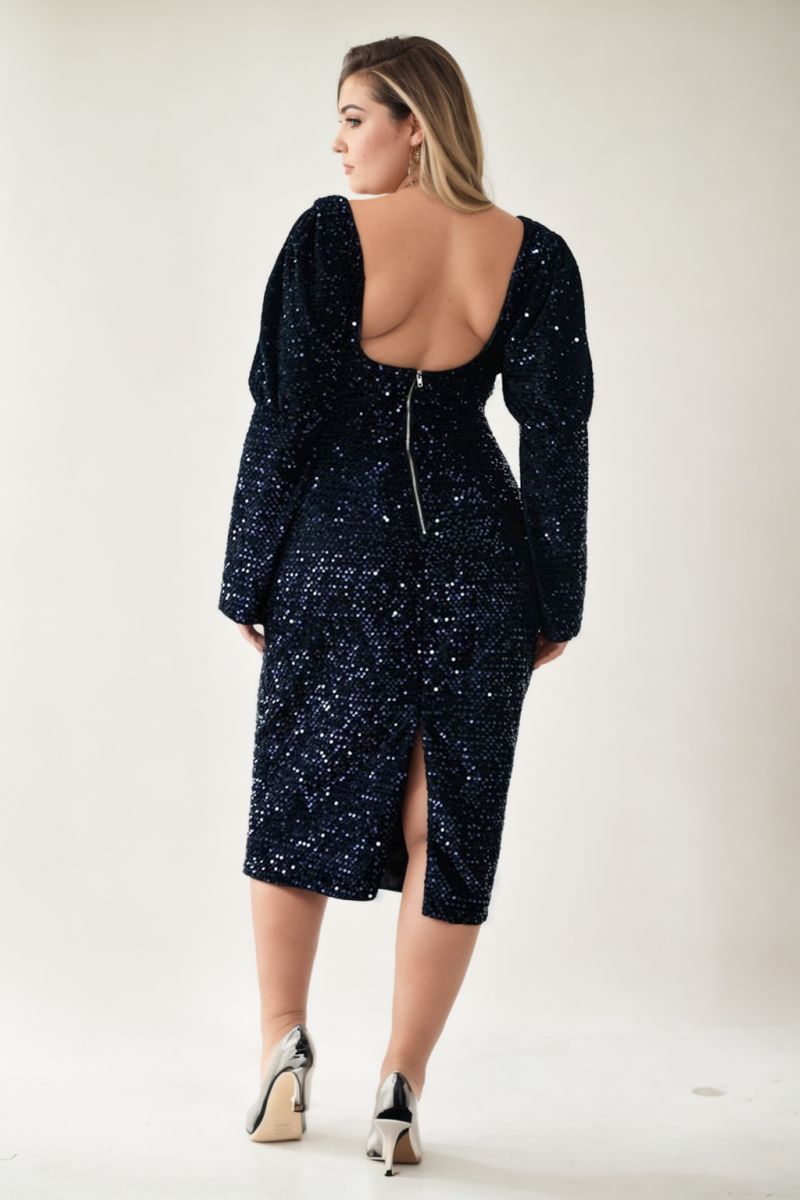 Alexa Plus Size Sequin Party Dress