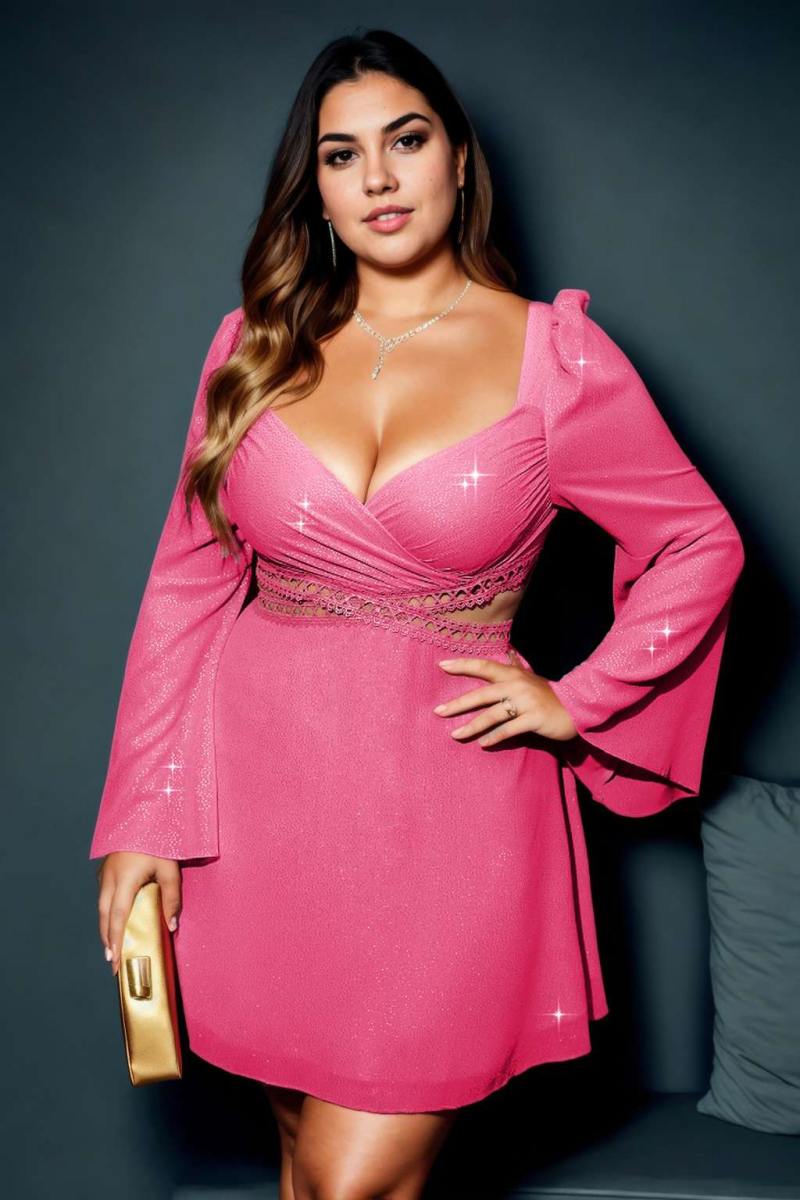 Ellen Plus Size Sexy Cutout Party Dress