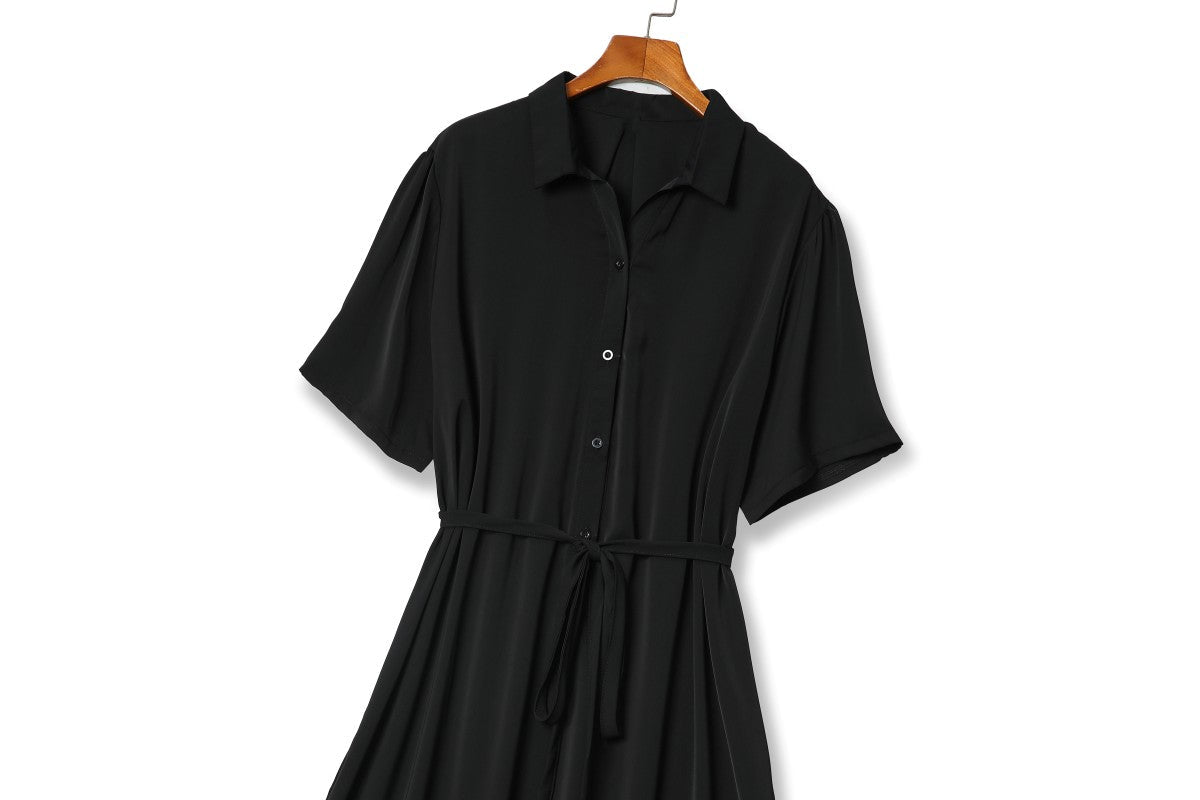 Plus Size Short Sleeve Shirt Dress
