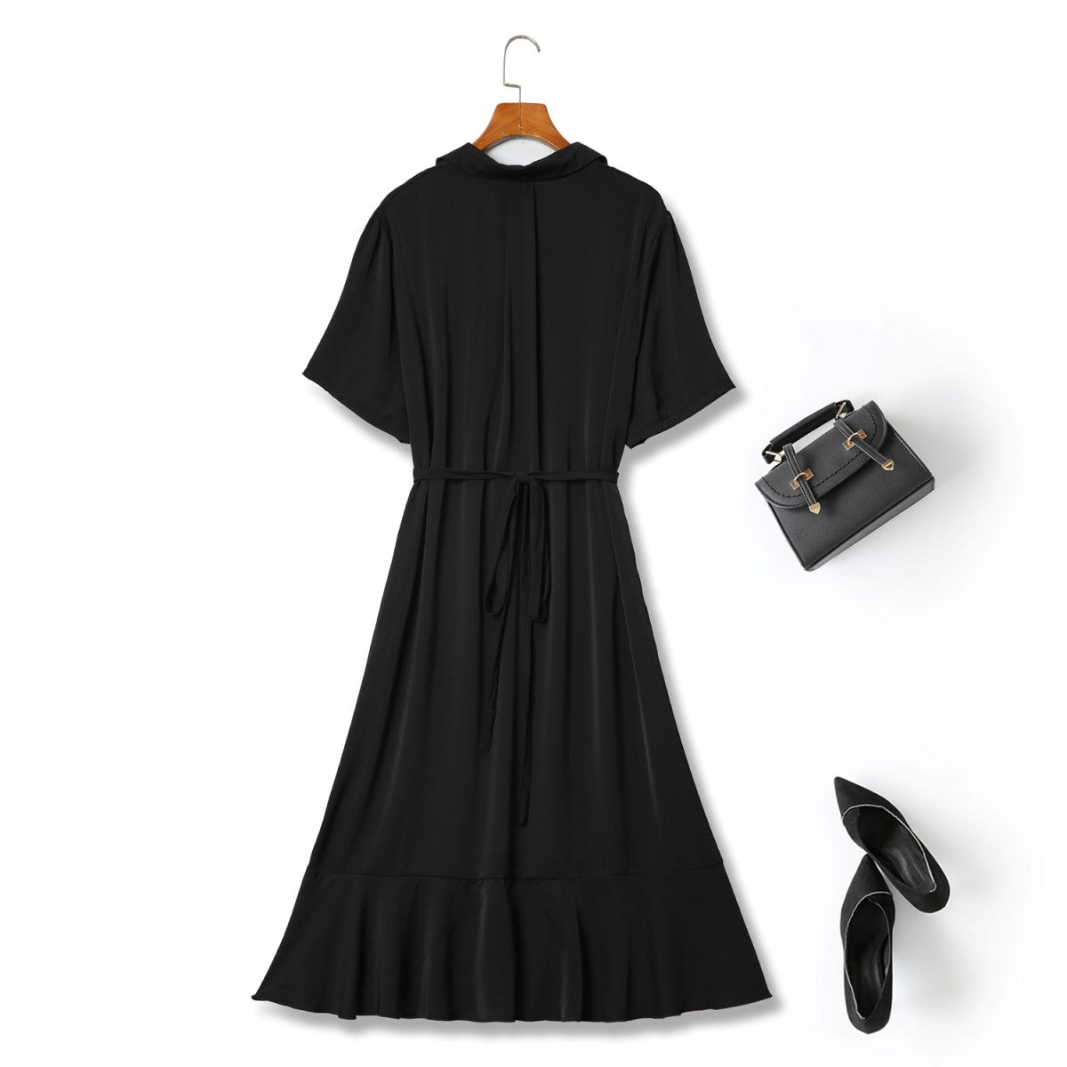 Plus Size Short Sleeve Shirt Dress