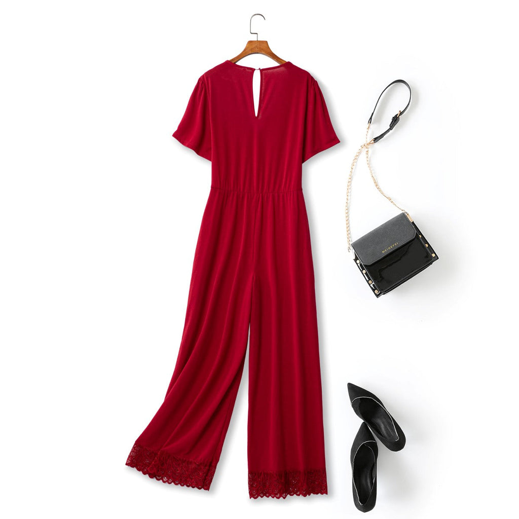 Winona Plus Size Short Sleeve Jumpsuit