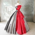 Luz Plus Size Silver Ball Gown