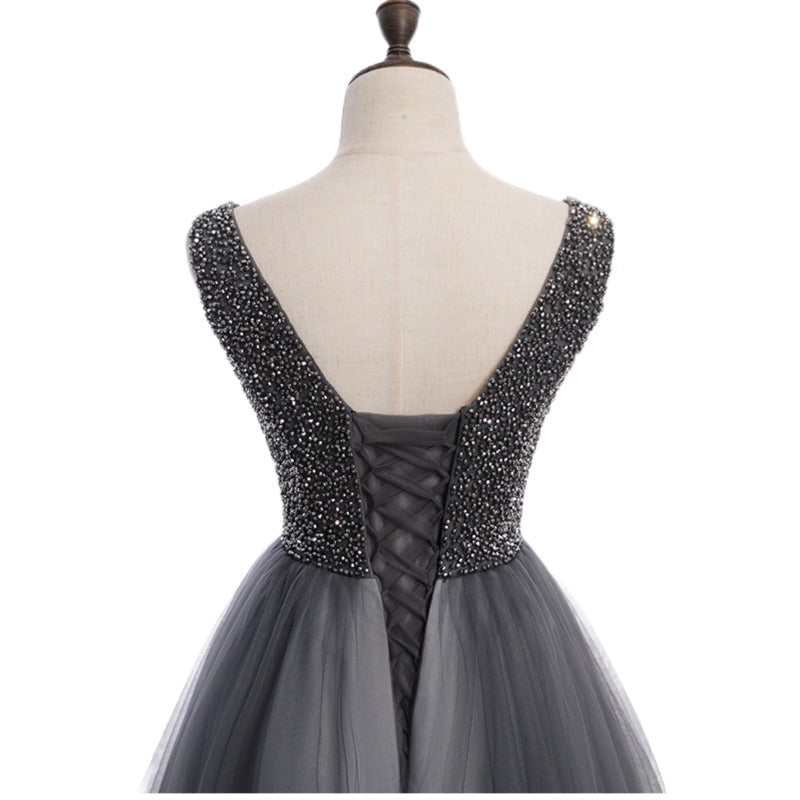 Plus Size Silver Evening Dress