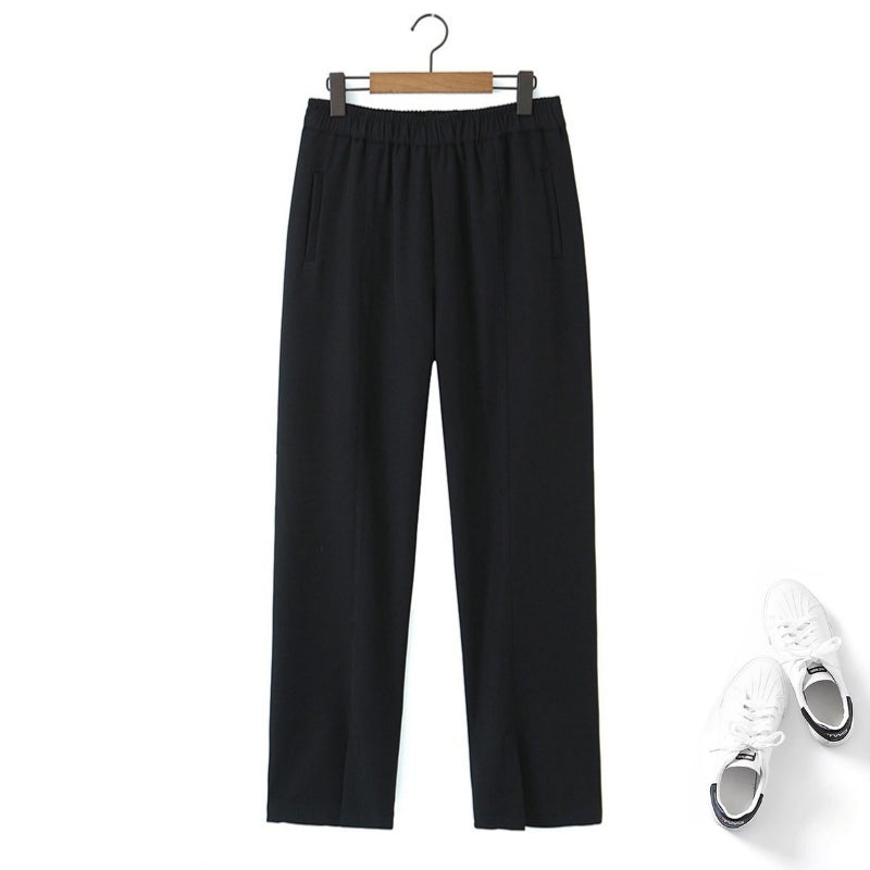 Plus Size Slit Trouser Pants