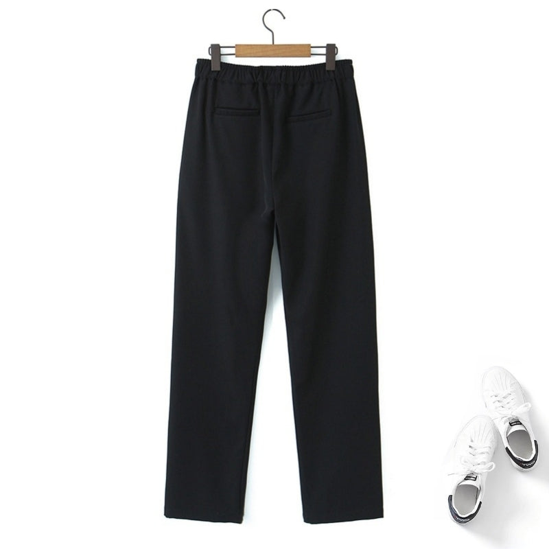 Plus Size Slit Trouser Pants