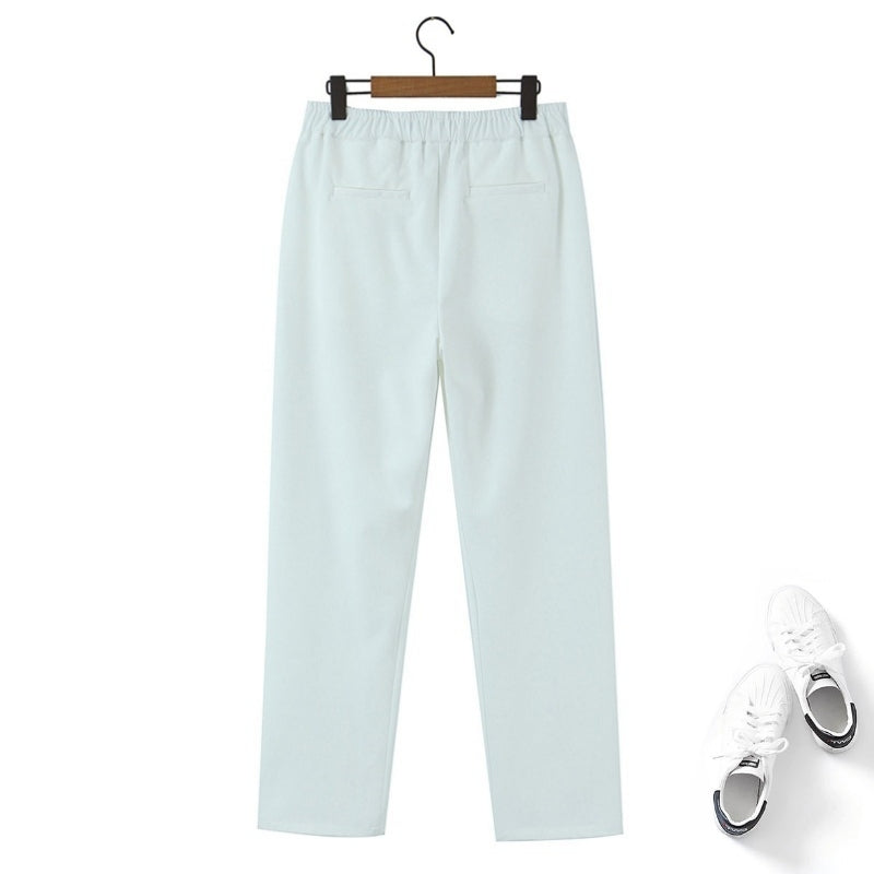 Plus Size Slit Trouser Pants