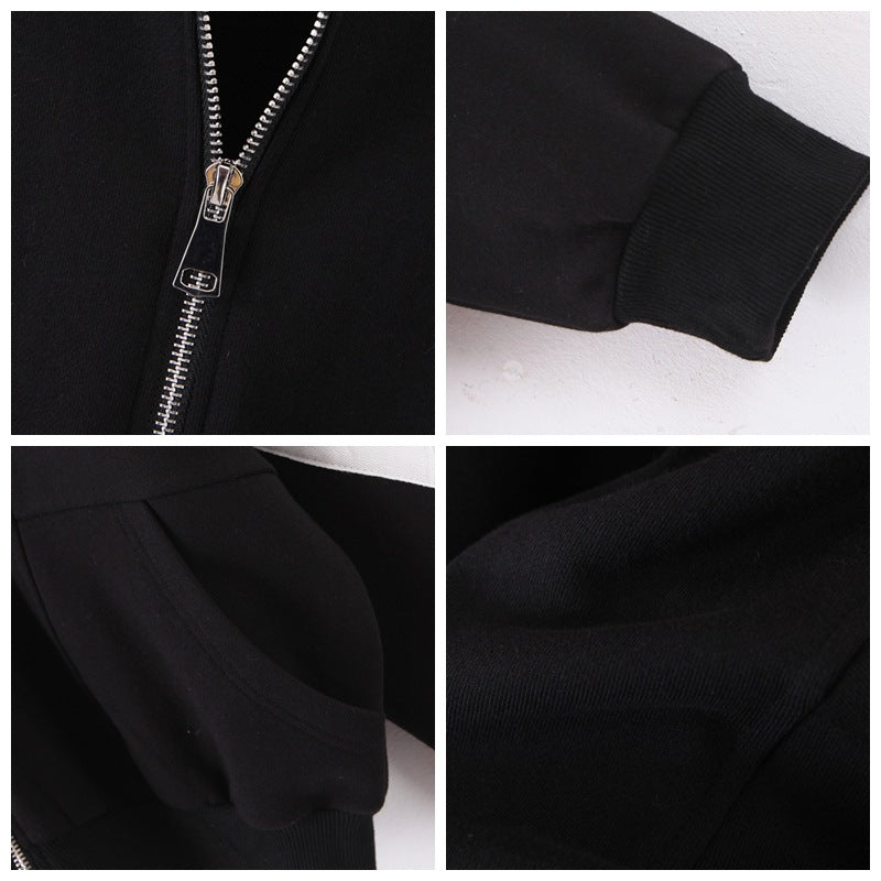 Plus Size Sporty Jacket and Skirt Set
