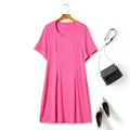 Plus Size Square Neck Basic T Shirt Dress