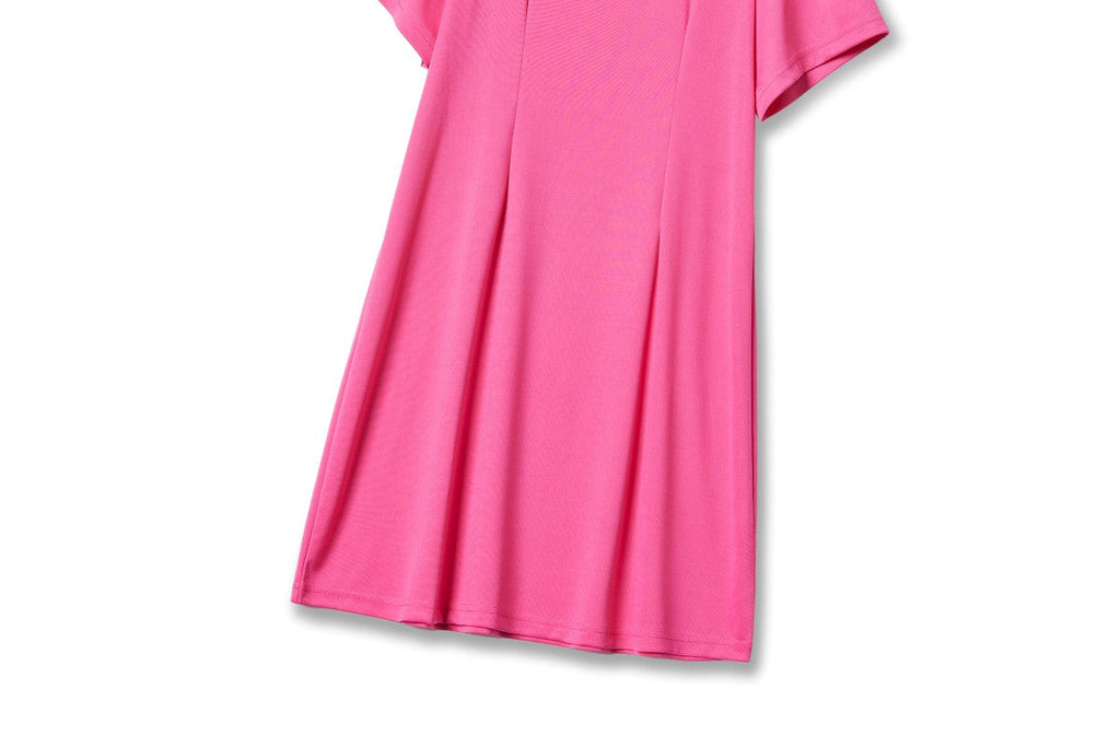 Plus Size Square Neck Basic T Shirt Dress