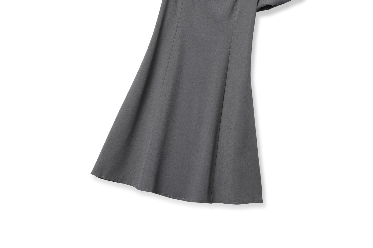 Plus Size Ribbon Square Neck Dress