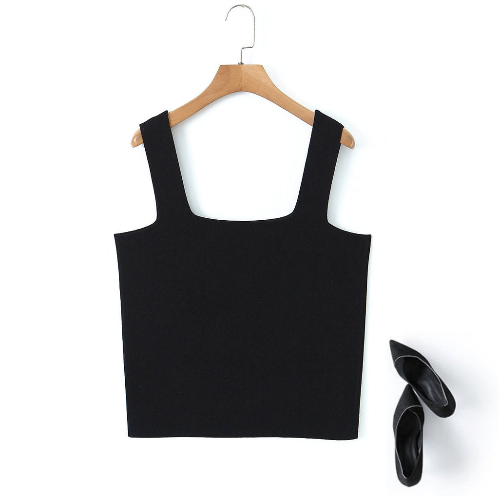Plus Size Square Neck Crop Top