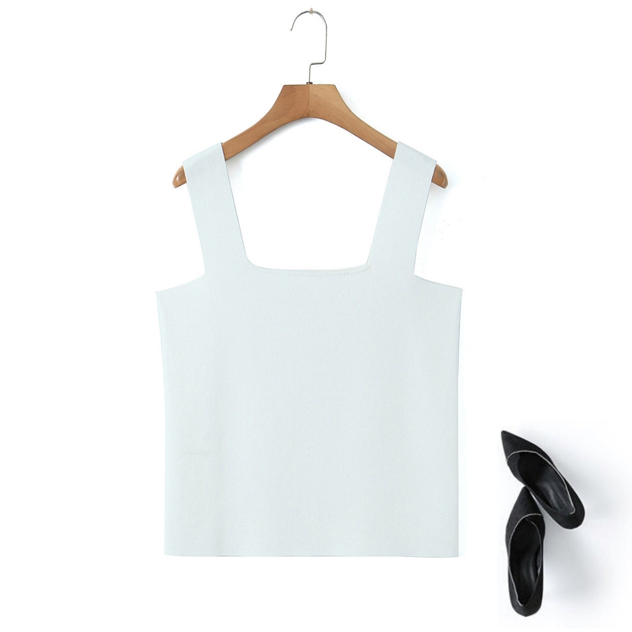 Plus Size Square Neck Crop Top