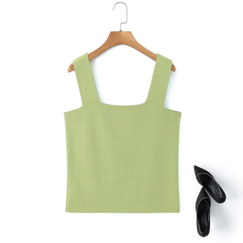 Plus Size Square Neck Crop Top