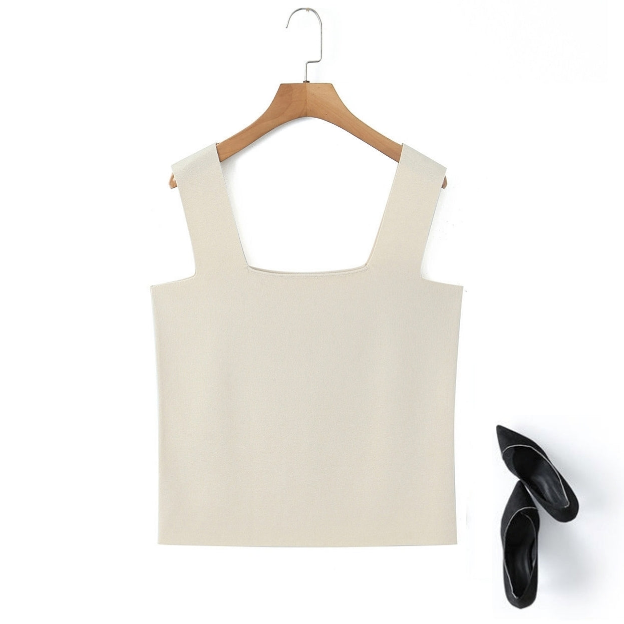 Plus Size Square Neck Crop Top