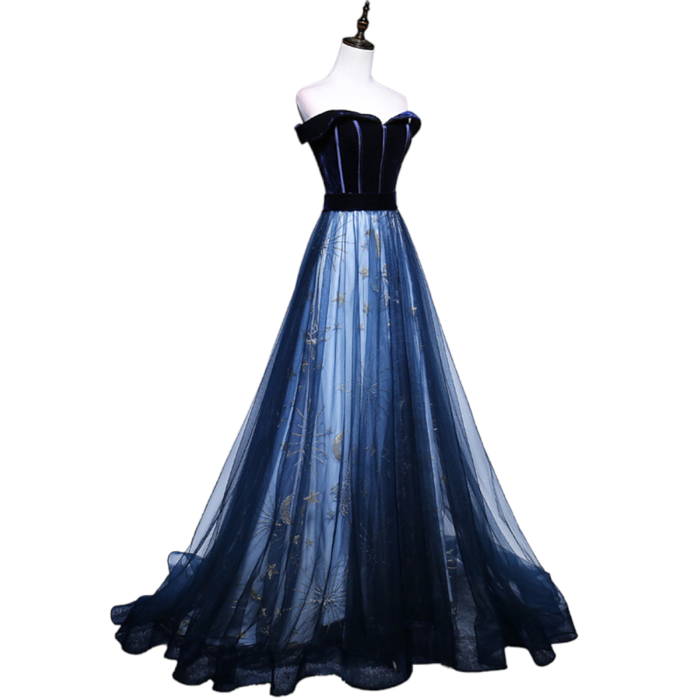 Plus Size Stars and Moon Evening Dress