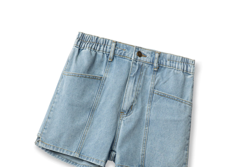 Plus Size Stretchband Denim Shorts