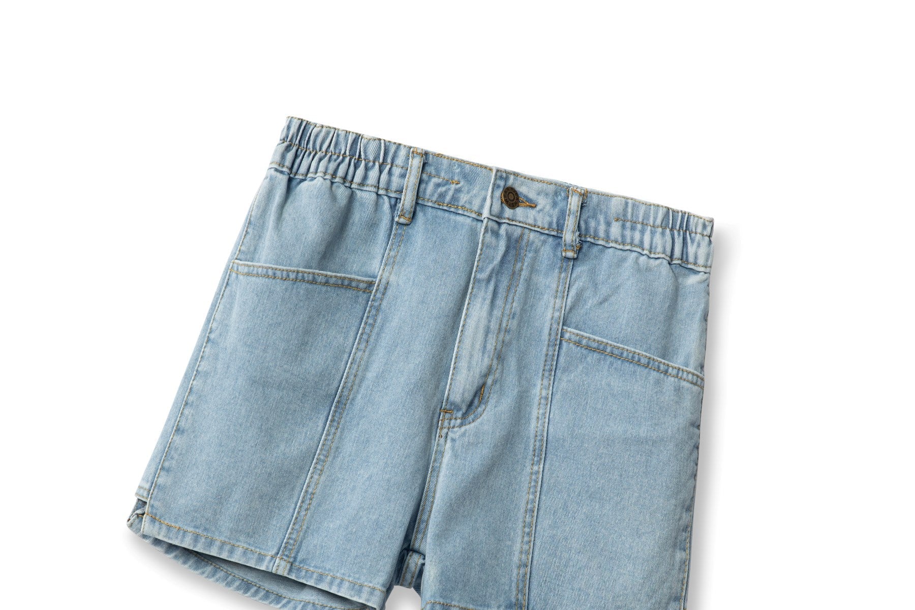 Plus Size Stretchband Denim Shorts