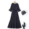 Faeth Plus Size Stripes Maxi Dress