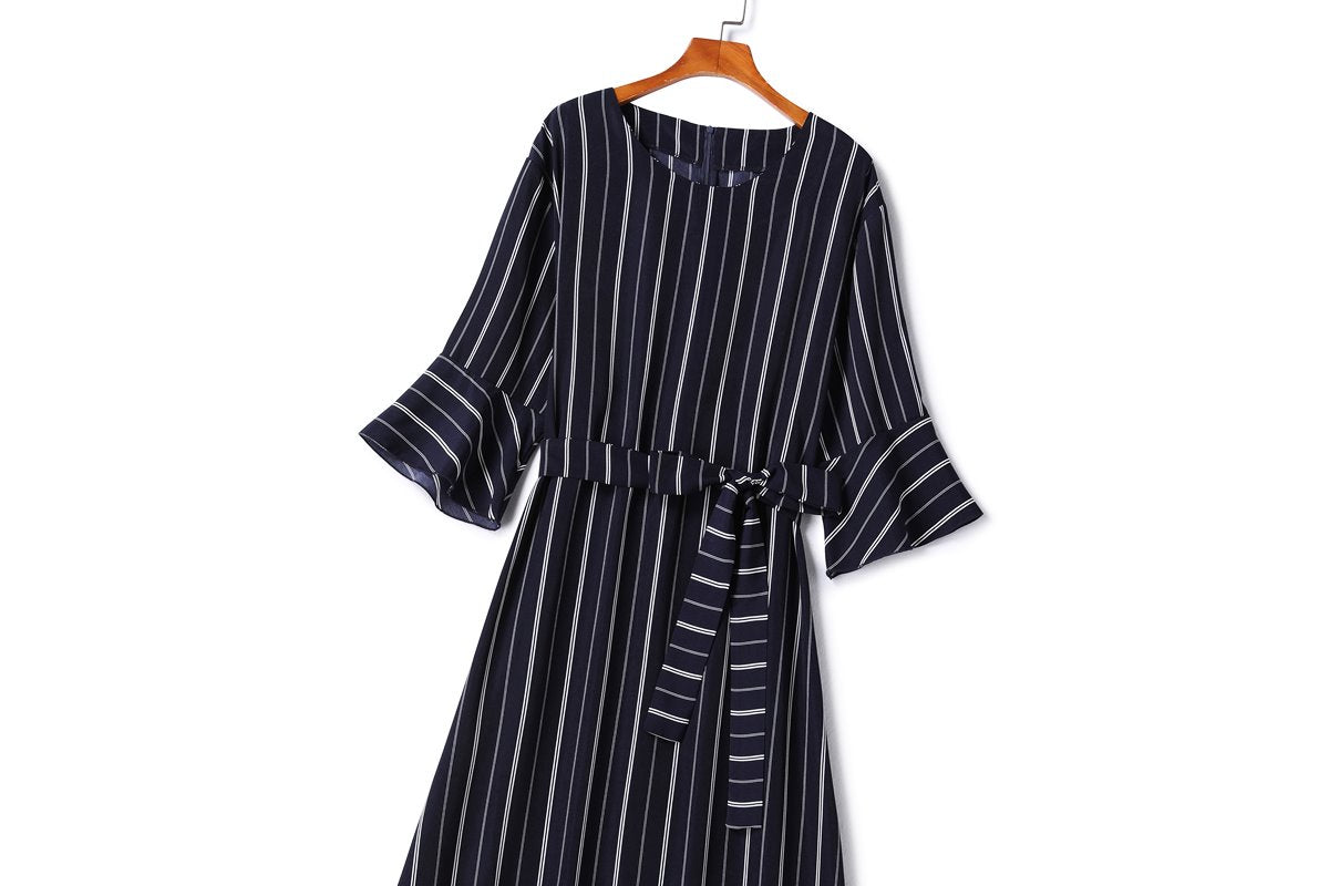 Faeth Plus Size Stripes Maxi Dress